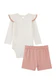 Conjunto de Body em Cotton e Shorts em Cotton Jeans 91960 Kukiê Bebê Menina - Imagem 3